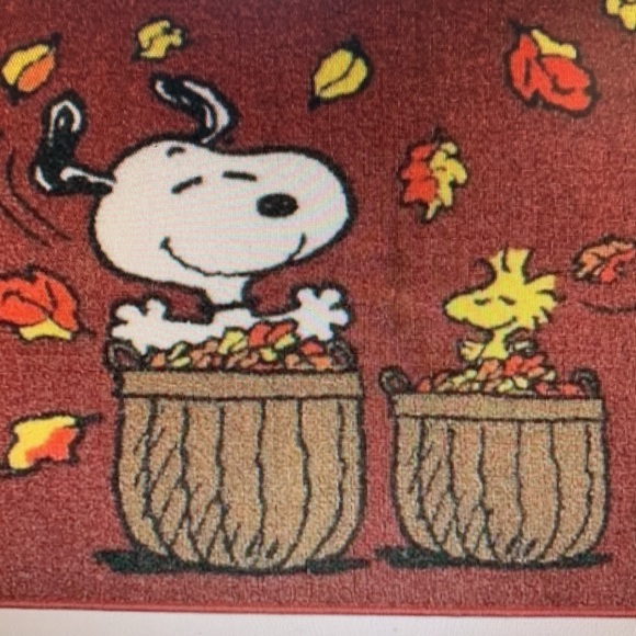 NWT Snoopy Peanuts fall accent rug mat - Picture 2 of 6